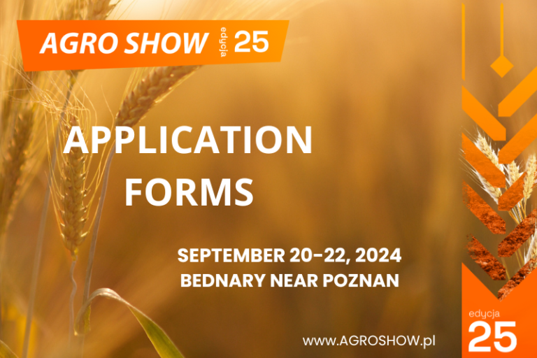 Application forms for AGRO SHOW exhibition