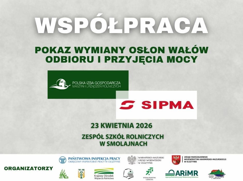 Pokaz wymiany osłon wałów odbioru i przyjęcia mocy